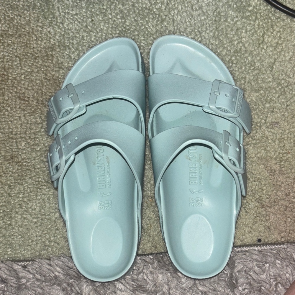 blue essential birkenstocks